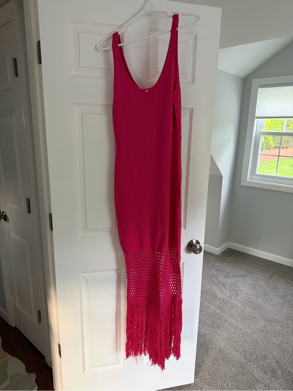PQ Swim Hot Pink Fringe Midi Dress - Picture 5 of 5